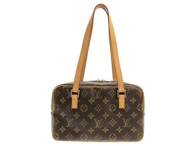 Borsa a Spalla Louis Vuitton Monogram Cite MM Marrone - vista 2