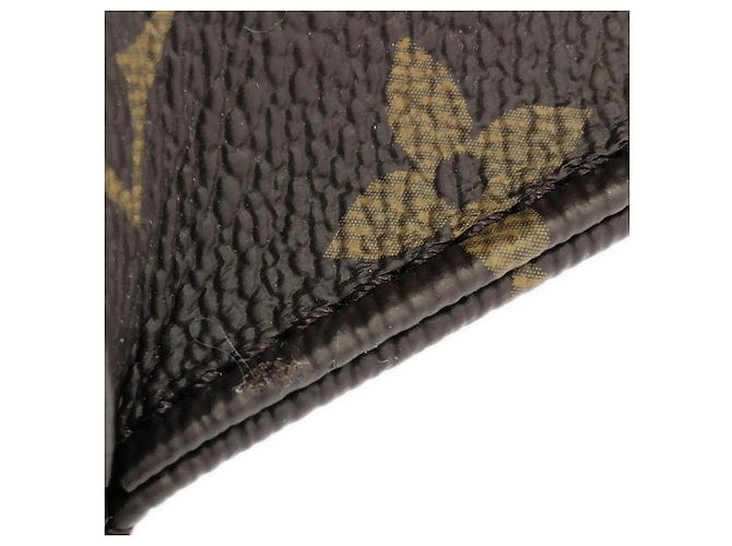 Borsa Louis Vuitton Monogram Petite Sac Plat Marrone - vista 4