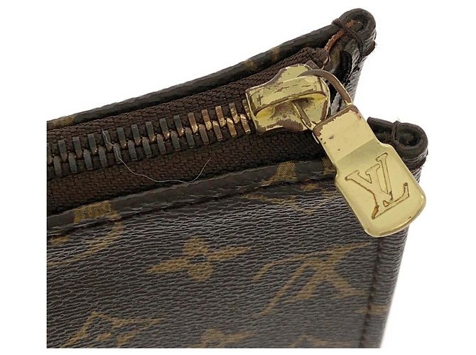 Borsa Louis Vuitton Monogram Pochette Documents Marrone - vista 3