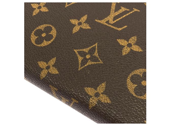 Borsa Louis Vuitton Monogram Pochette Documents Marrone - vista 4