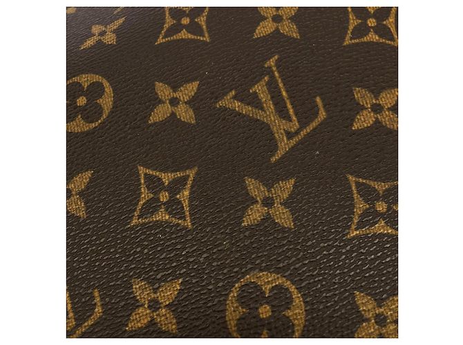 Borsa Louis Vuitton Monogram Pochette Documents Marrone - vista 6