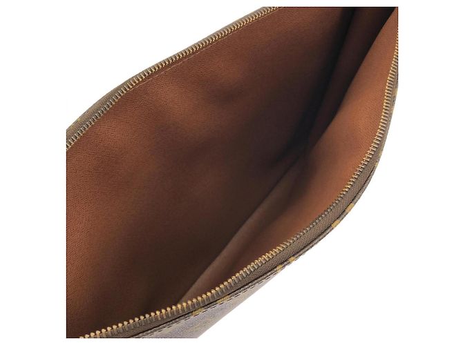 Borsa Louis Vuitton Monogram Pochette Documents Marrone - vista 7