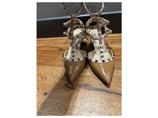Rockstud Ankle Strap Pumps Valentino Garavani Braun - Ansicht 7