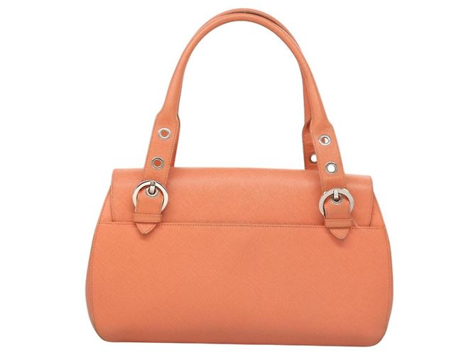 Salvatore Ferragamo Gancini aus Leder Größe Medium Orange - Ansicht 2