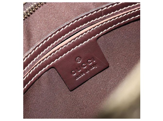 Bolsa de ombro Gucci Zip Top Messenger em lona GG com couro Médio Bege - vista 6
