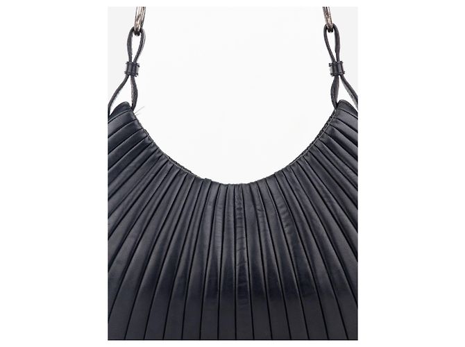 Saint Laurent Borsa a tracolla hobo YSL Rive Gauche by Tom Ford AW01 Pleated Mombasa - vista 4