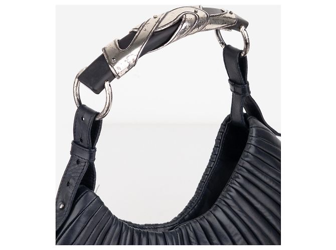 Saint Laurent Borsa a tracolla hobo YSL Rive Gauche by Tom Ford AW01 Pleated Mombasa - vista 6