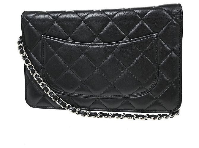 Chanel Wallet on Chain gestepptes Lammleder Small Schwarz - Ansicht 2