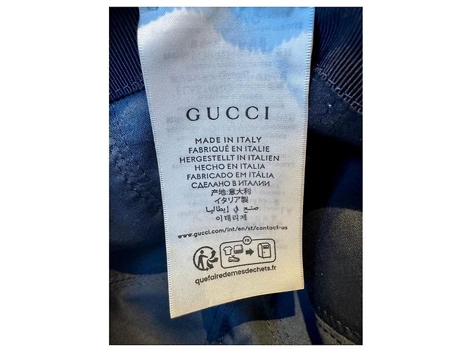 Gucci Cappellino GG Supreme - Blu Scuro Bianco - vista 5