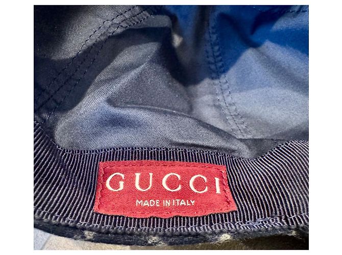 Gucci Cappellino GG Supreme - Blu Scuro Bianco - vista 6