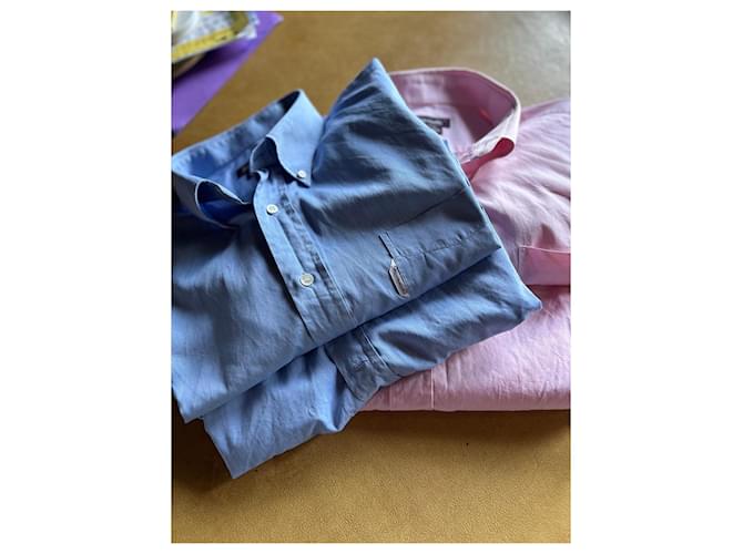 Façonnable Set di due camicie corte in cotone blu e rosa - vista 8