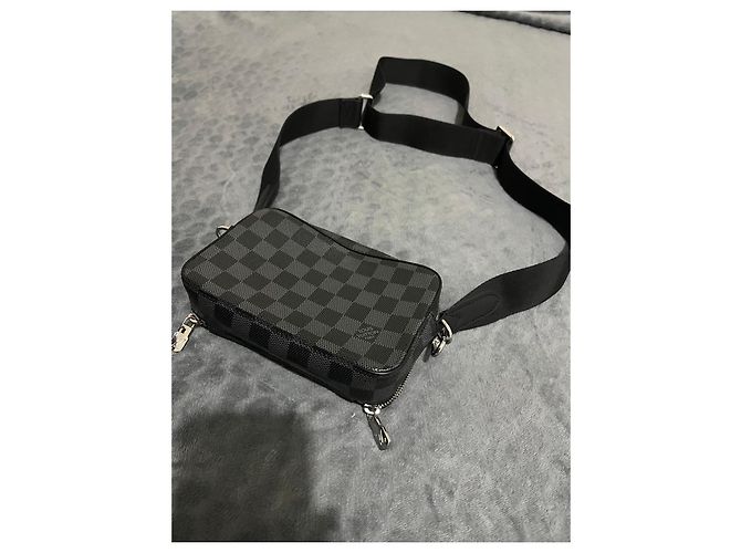Borsa Louis Vuitton Damier Graphite Nero Damier ebene - vista 7