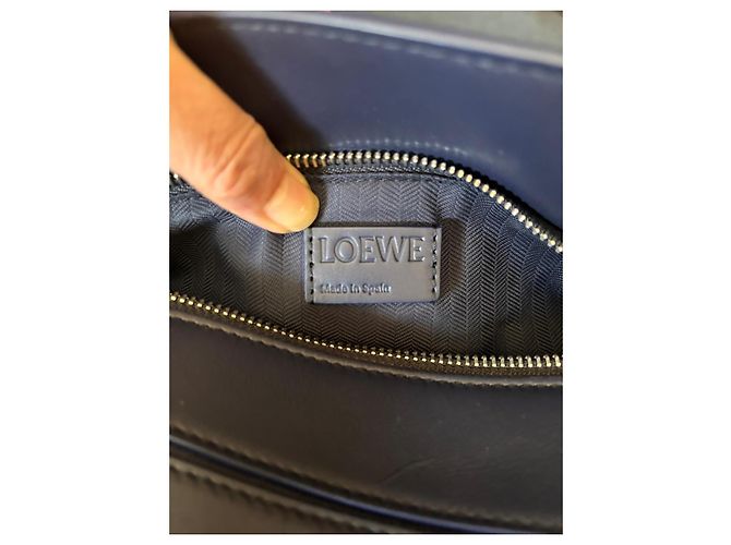 Loewe Puzzle Small Borsa in pelle blu navy Blu scuro - vista 6