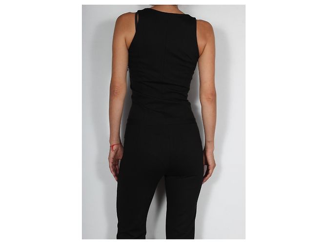Autre Marque Mono negro sin mangas con cuello en V y botones JO NO FUI - vista 10