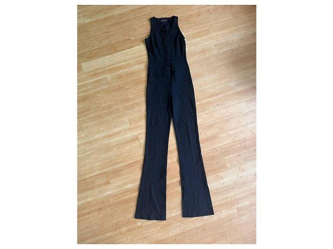 Autre Marque Mono negro sin mangas con cuello en V y botones JO NO FUI - vista 16
