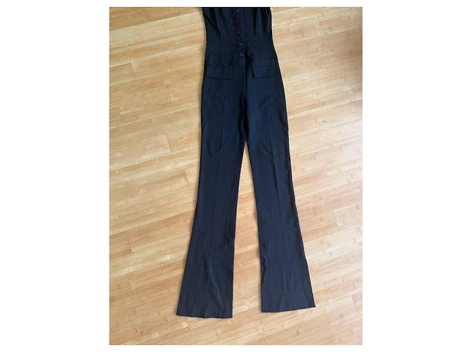 Autre Marque Mono negro sin mangas con cuello en V y botones JO NO FUI - vista 18