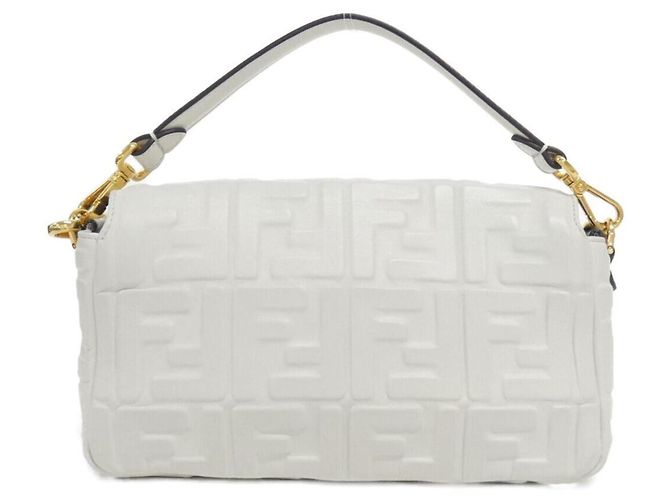 Borsa a tracolla Fendi Baguette Bianco - vista 2
