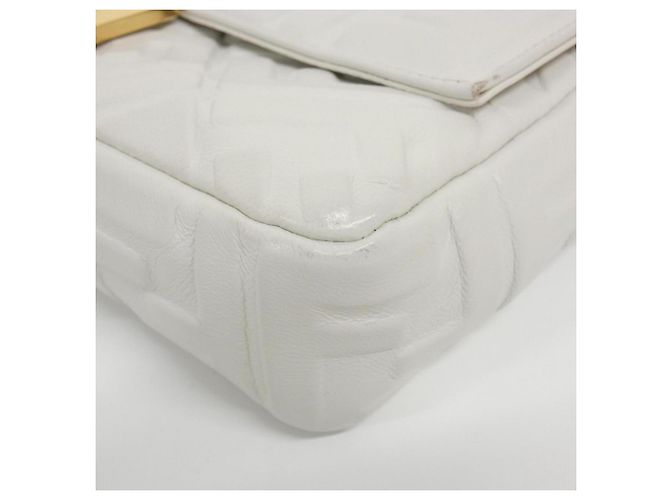 Borsa a tracolla Fendi Baguette Bianco - vista 3
