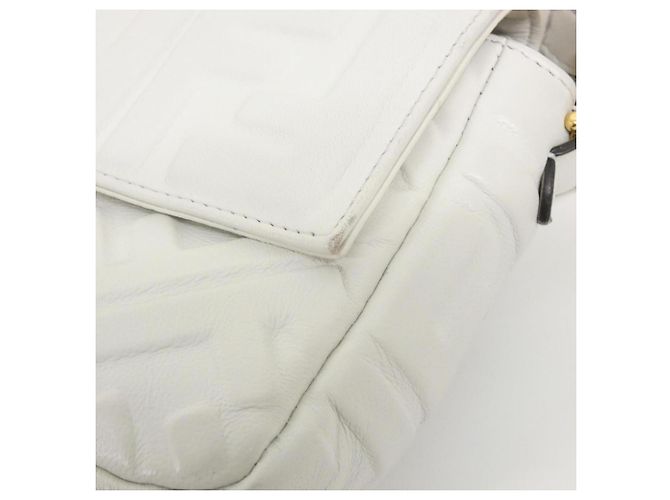 Borsa a tracolla Fendi Baguette Bianco - vista 5
