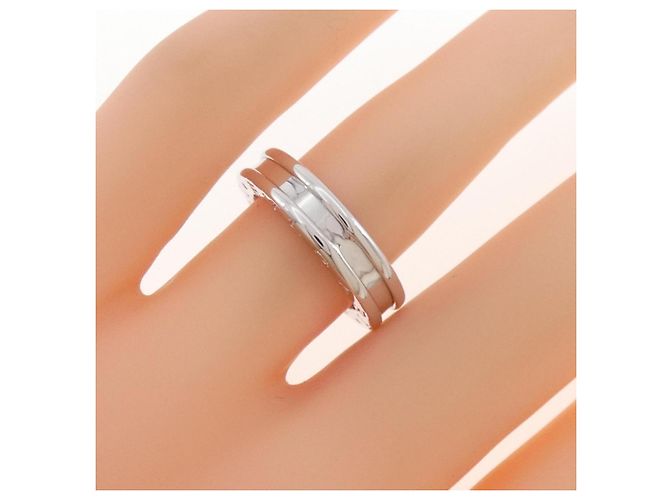 Bulgari Anello Bvlgari B.zero1 1-Band in oro bianco - vista 4