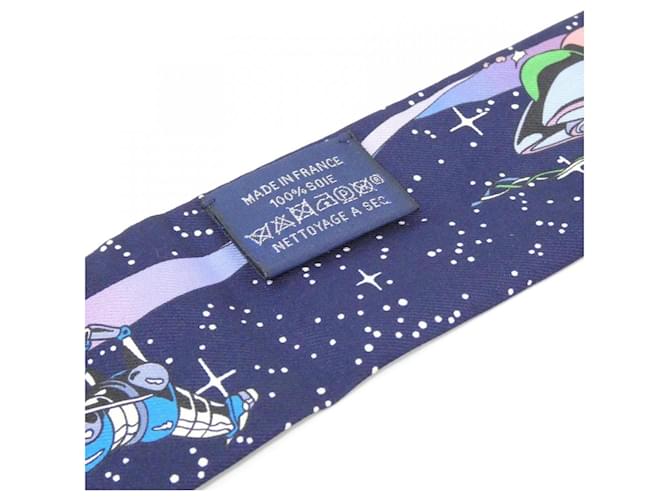 Hermès Hermes Space Derby Twilly Schal Blau Mehrfarben - Ansicht 3