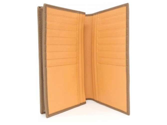 Bulgari Bvlgari Lederlanger Geldbeutel Braun Orange - Ansicht 4