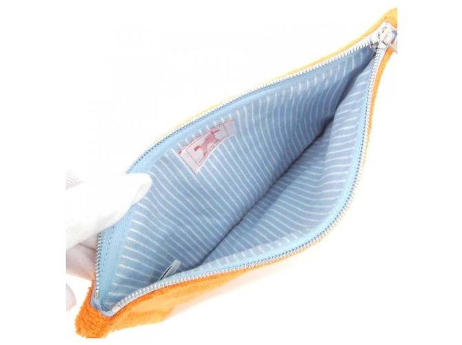 Hermès Borsa pochette Hermes Animaux Natte PM Arancione - vista 5