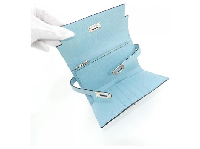 Hermès Cartera Hermes Kelly Depriant Medium Azul - vista 4