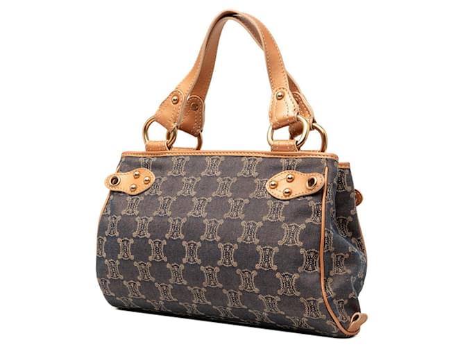Céline Borsa Celine Macadam Arancione Blu navy - vista 2
