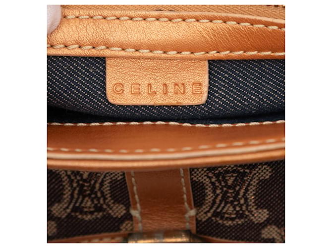 Céline Borsa Celine Macadam Arancione Blu navy - vista 8