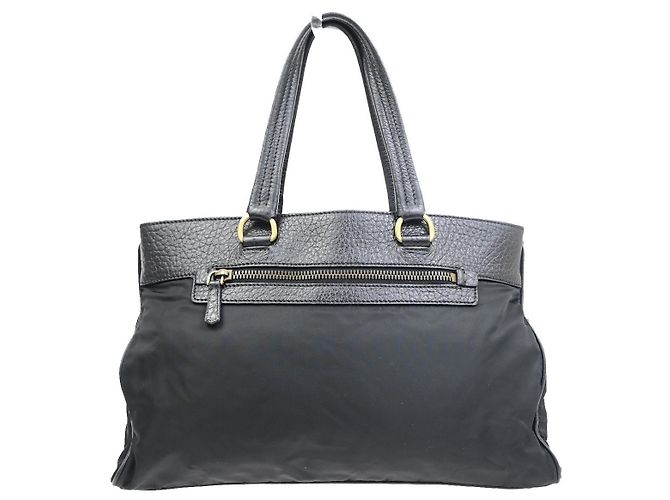 Prada Tessuto Tote nylon and leather Black - view 3