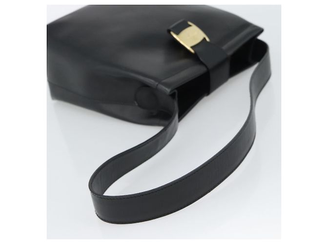 Salvatore Ferragamo Vala Leather Nero - vista 7