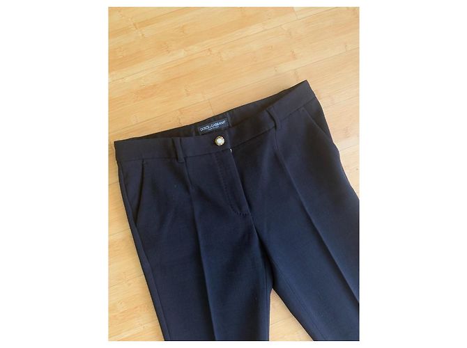 Dolce & Gabbana Black Wool Blend Tailored Trousers - view 16