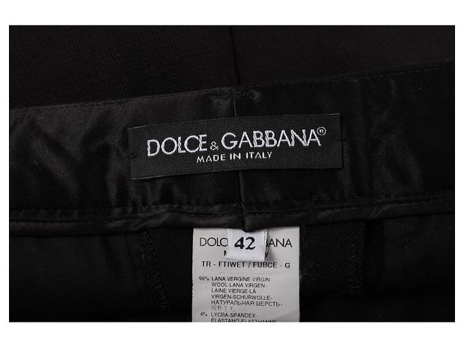 Dolce & Gabbana Black Wool Blend Tailored Trousers - view 8