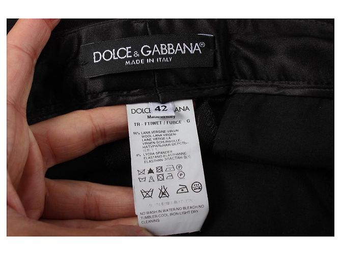 Dolce & Gabbana Black Wool Blend Tailored Trousers - view 9