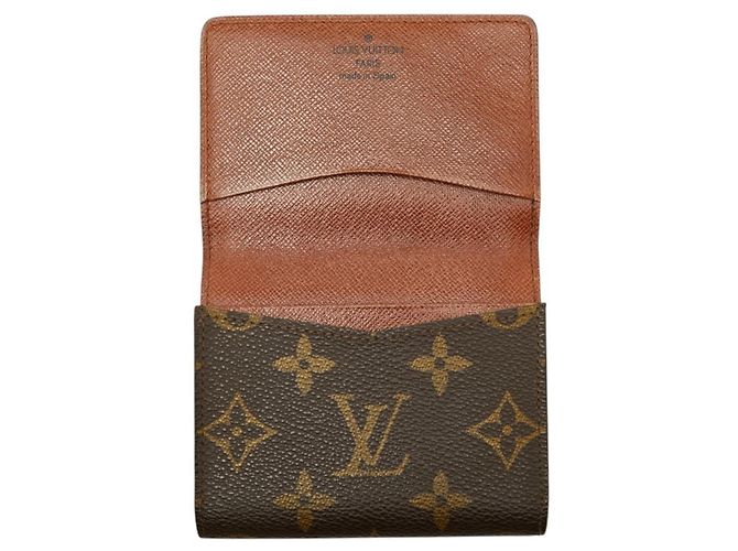 Louis Vuitton Monogram Enveloppe Tarjetero Castaño - vista 6