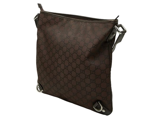 Bolso bandolera Gucci GG Nylon Abbey Castaño - vista 2