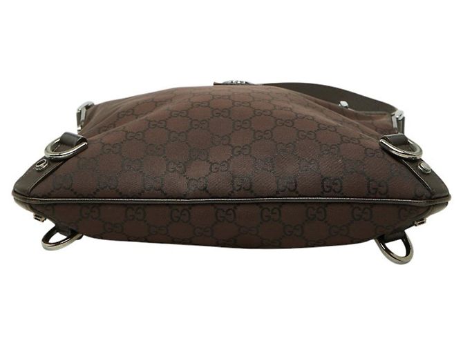 Bolso bandolera Gucci GG Nylon Abbey Castaño - vista 3