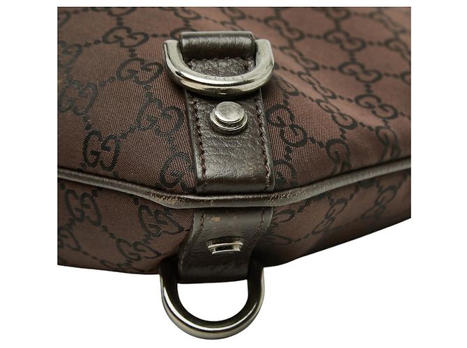 Bolso bandolera Gucci GG Nylon Abbey Castaño - vista 4
