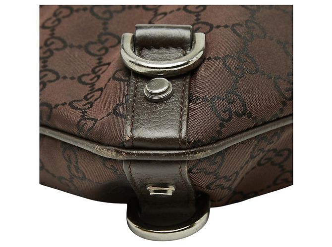 Bolso bandolera Gucci GG Nylon Abbey Castaño - vista 5