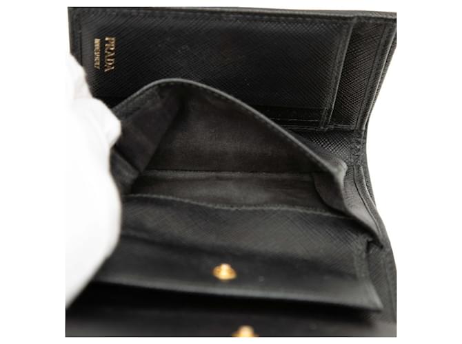 Prada Tri-fold Wallet mit Band Schwarz - Ansicht 5