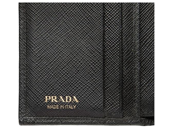 Prada Tri-fold Wallet mit Band Schwarz - Ansicht 6