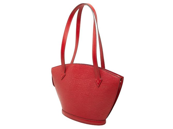 Borsa a tracolla shopping Louis Vuitton Epi Saint Jacques Rosso - vista 2