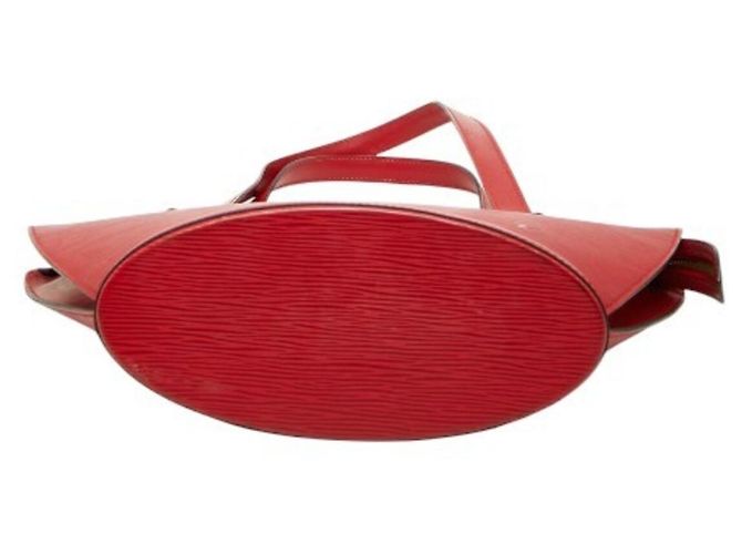 Borsa a tracolla shopping Louis Vuitton Epi Saint Jacques Rosso - vista 3