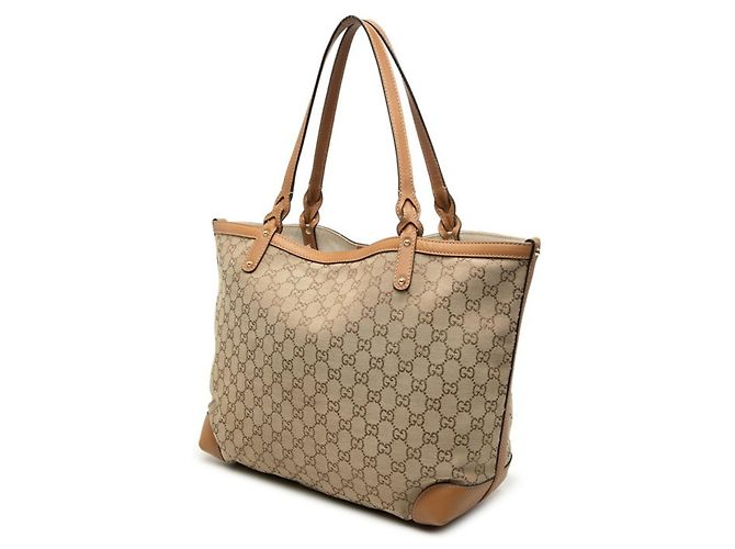 Borsa Tote Gucci GG Canvas Marrone Beige - vista 2