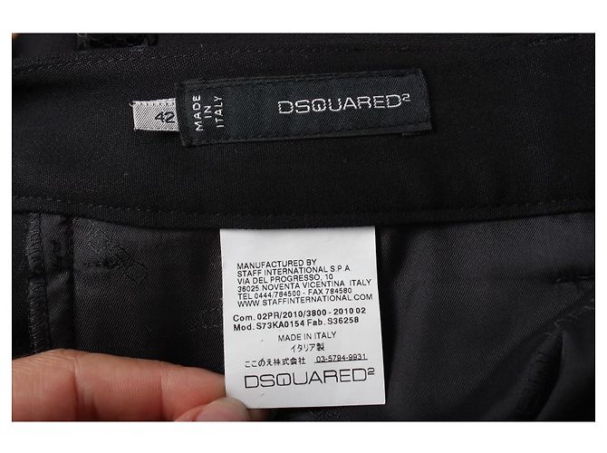 Dsquared2 Black Wool Blend Pants with Sequins - view 16