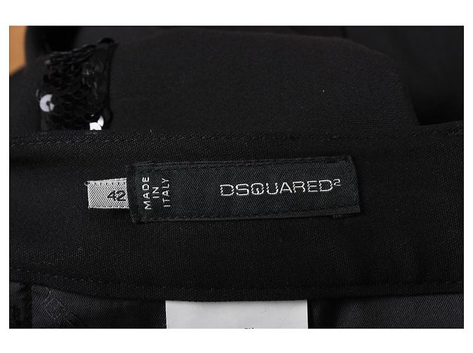 Dsquared2 Black Wool Blend Pants with Sequins - view 17