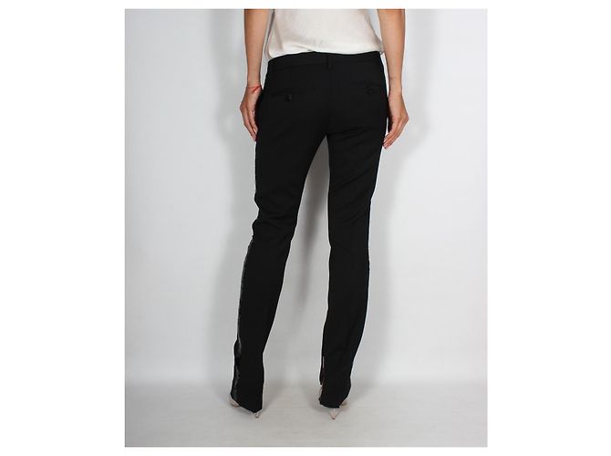 Dsquared2 Black Wool Blend Pants with Sequins - view 8