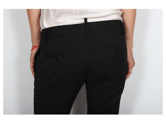 Dsquared2 Black Wool Blend Pants with Sequins - view 9