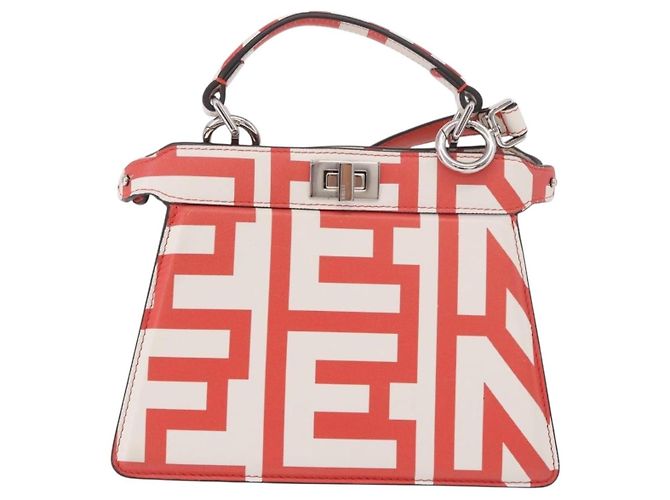 Fendi Peekaboo Couro Mini Branco - vista 2